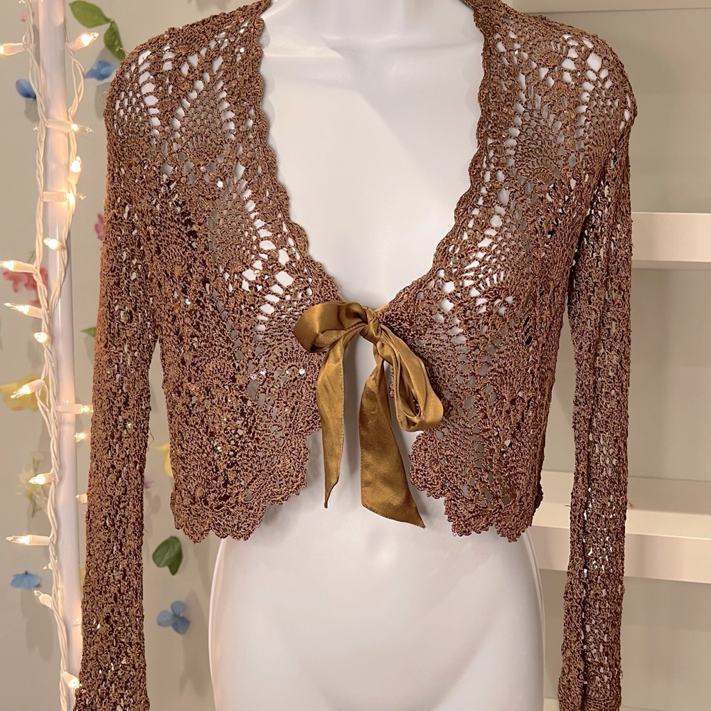 Betsy Johnson New York crochet cardigan